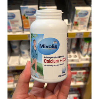 [Mivolis]Viên Uống Bổ Sung Canxi + D3 (Đức) 300 viên - [Mivolis] Calcium + D3 Tabletten, 300 St., 270 g