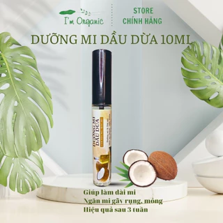 Mascara dầu dừa dưỡng mi 10ml, giúp mi dài chắc khỏe, 100% dầu dừa nguyên chất ép lạnh, an toàn lành tính organic