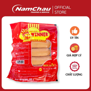 Xúc xích chiên Winner 10 cây hãng CP chiên rán, thả lẩu tiện lợi (túi 10c - 500gr) [HN giao hàng hỏa tốc]