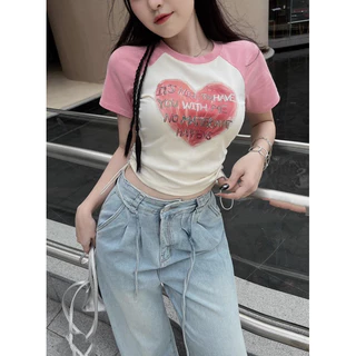 ÁO CROPTOP XINH IN TRÁI TIM CỦA TA TM9