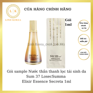 Gói sample Nước thần thanh lọc tái sinh da Sum 37 LosecSumma Elixir Essence Secreta 1ml_LINH KOREA