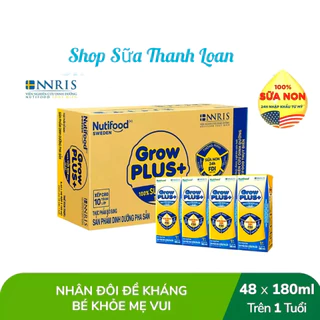 [HSD T1-2025] COMBO 2 Thùng 96 Hộp SBPS Nutifood GrowPLUS+ Sữa Non (Vàng) 180ml.