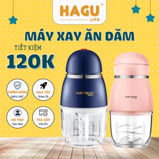 Máy xay ăn dặm cho bé Hattiecs 6-8 lưỡi dao dung tích 0,3L máy xay hattiecs xay đồ ăn dặm cho bé, đồ dùng ăn dặm cho bé