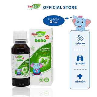 Siro Ho Thảo Dược Fitolabs Beho Cho Bé Giúp Giảm Ho, Long Đờm, Bổ Phế Hết Đau Rát Họng Lọ 100ml FITO16