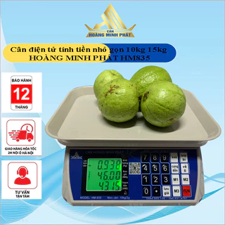 Cân tính tiền điện tử Tiếng Việt 10kg 15kg nhỏ gọn HM835-HOÀNG MINH PHÁT chính xác, tiện dụng