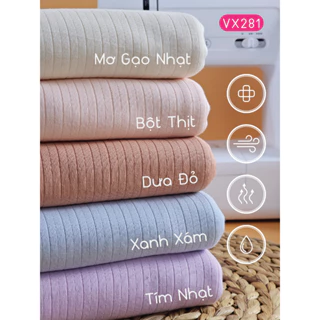 Vải Thun cotton Nhung Mùa Thu co giãn 4 chiều may đồ thu đông cho bé hàng chính phẩm