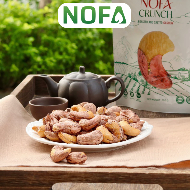 Hạt điều rang muối nguyên hạt size LỚN thật thơm và giòn, vị bùi ngậy Nofa Healthy Food - Hàng Xuất Khẩu 120g