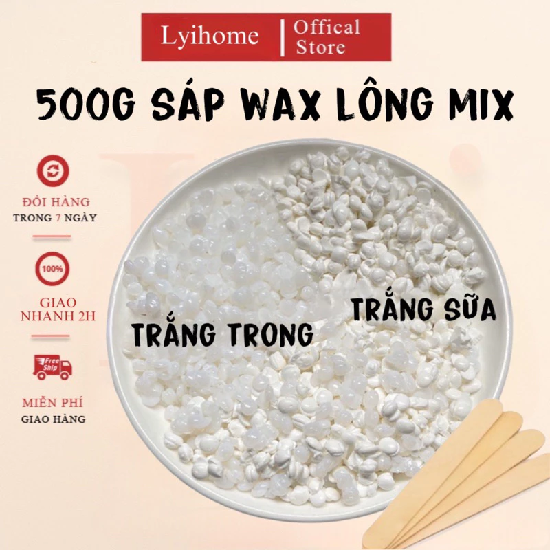 [ CHE TÊN] 500g SÁP WAX LÔNG NÓNG MIX SỮA DỪA TRẮNG VÀ DỪA TRONG TẨY LÔNG NHANH CHÓNG LYIHOME