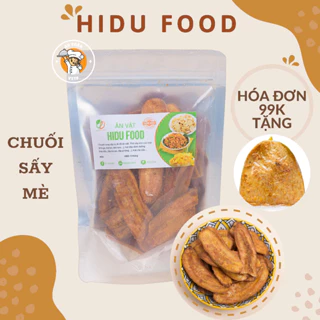 Chuối sấy mè gừng HiDu Food 100gr giòn thơm hàng loại 1