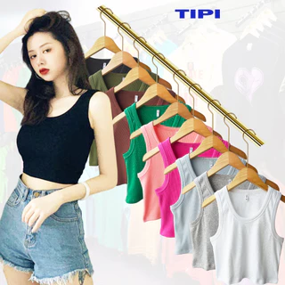 Áo ba lỗ áo sát nách croptop nữ, dáng áo ôm chất liệu thun gân cotton 100%, siêu co giãn thoáng mát và tiện lợi