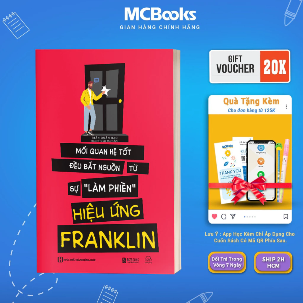 Sách - Hiệu ứng Franklin: Mối quan hệ tốt đều bắt nguồn tự sự "làm phiền" - MCBooks