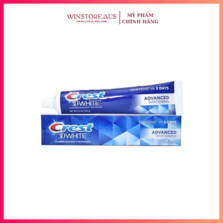 Kem Đánh Răng Crest 3D White Advanced Tripple Whitening 158G Loại Bỏ Vết Bẩn, Trắng Răng