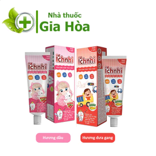 Kem đánh răng thảo dược Ích Nhi (hương dâu / dưa gang) cho bé < 6 tuổi ngừa sâu răng trẻ em, bảo vệ men răng, nuốt được