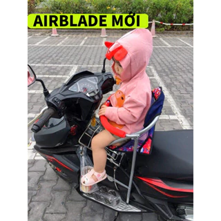 Ghế ngồi xe máy Airblade mới 2014 đến 2024  ,GHẾ GA XẾP SẮT SƠN TĨNH ĐIỆN GẤP GỌN