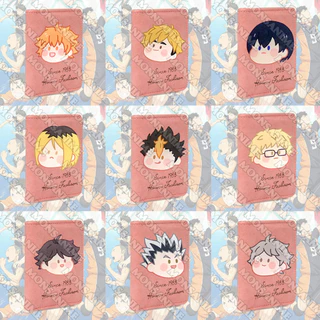 Ví ngắn hồng cầm tay in hình HAIKYUU ver MẶT NGƠ đựng vật dụng nhỏ tiện lợi anime chibi