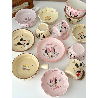 Set bát đĩa thố gốm Disney dễ thương