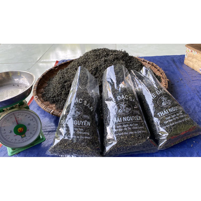 1kg trà trung du / đặc sản chè búp Thái Nguyên đóng túi bóng kính truyền thống
