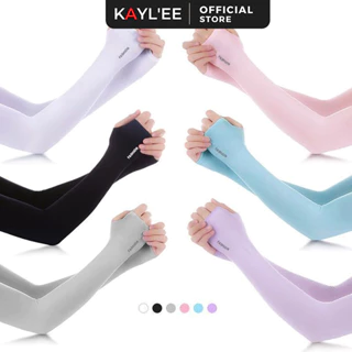 Găng tay chống nắng xỏ ngón KAYLEE nhiều màu dày dặn ngăn tia UV mẫu mới 2023 AT15