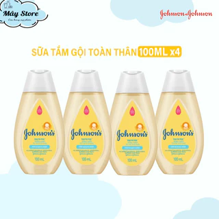 Bộ 4 chai sữa tắm gội toàn thân Johnson’s 100ml x 4