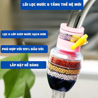 Đầu lọc nước tại Vòi 6 Tầng Cao Cấp Siêu Tiện Lợi Lắp Đặt Dễ Dàng