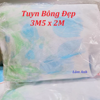 Mùng Tuyn Bông Đẹp 3M5,2M5,Mùng Tuyn Màu Vừa Nệm 1M6, 1M8