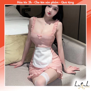 Đồ Hóa Trang Cosplay Hầu Gái Voan Hai Lớp Kèm Tạp Dề - CO33