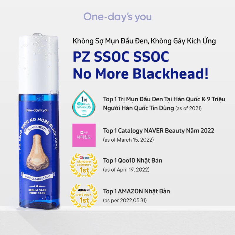 Tinh Chất Sạch Mụn Đầu Đen Mụn Ẩn Lỗ Chân Lông ONE DAY'S YOU No More Black Head Serum 100ml