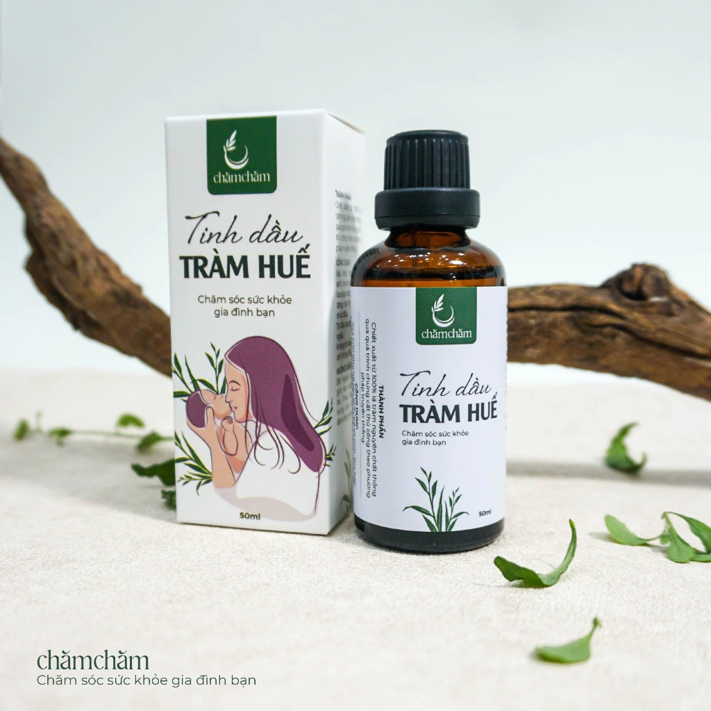 Tinh dầu tràm Huế Chăm Chăm - 50ml, nguyên chất thiên nhiên 100%