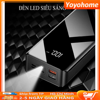 Sạc dự phòng dung lượng lớn 50000mah , trữ pin nhiều , có đèn pin , màn hình led hiện thị phần trăm pin