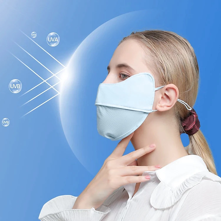 Khẩu Trang Chống Tia UV, Khẩu Trang Nam Nữ Chống Nắng Upf 50+ - Unisex Nam Nữ Đều Thích Hợp Vải Mềm Mại Thoáng Khí