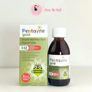 Vitamin Tổng Hợp và Sắt Pentavite Multivitamin + Iron 200ml cho bé từ 1 -12 tuổi - Mẹ Rofi