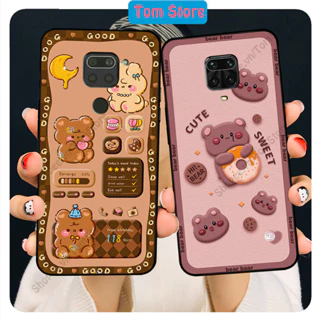 Ốp lưng Xiaomi Redmi Note 9 / Note 9s / Note 9 Pro in hình caro gấu thỏ, gấu bear cute