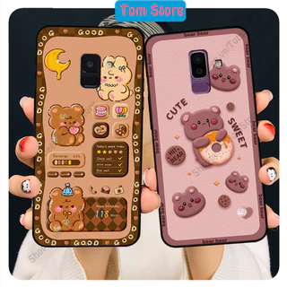 Ốp lưng Samsung J6 2018 / J6 Plus / J6+ / J8 in hình caro gấu thỏ, gấu bear cute