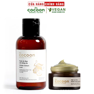 Combo toner nước cân bằng da bí đao cocoon 140ml + mặt nạ bí đao cocoon 30ml