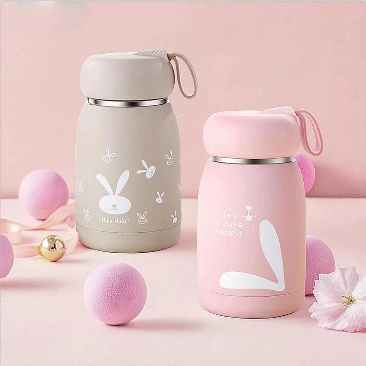 Bình Giữ Nhiệt Mini Cute Thông Minh Ruột Thép Không Gỉ Cao Cấp 320ml