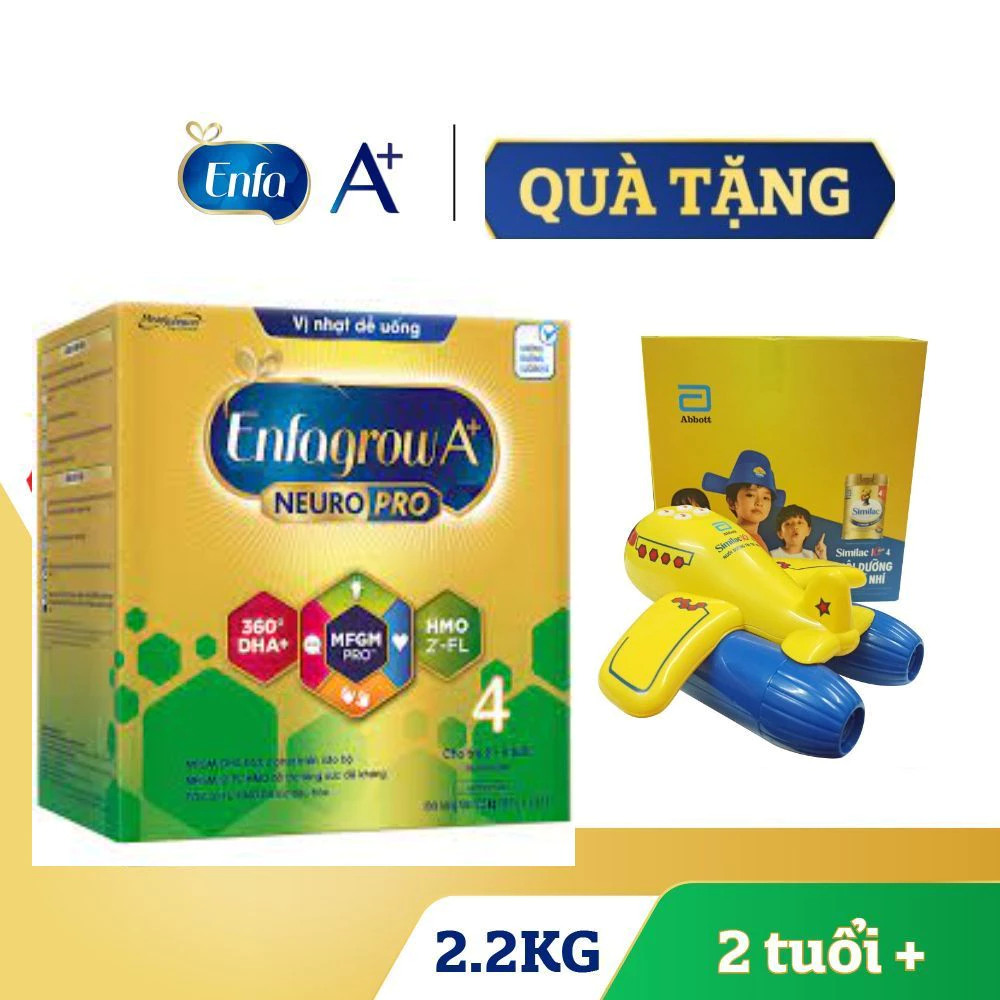 [HÀNG CTY 100%]Sữa Bột enfa 2.2 Enfagrow A+ 4 hộp giấy 2.2kg - ENFA2.2