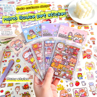 🌴Bộ 10 Sticker Dán Trang Trí Sổ Tay Hình MOMO Girl Hình Dễ Thương Dán Trang Trí Sổ Tay DIY