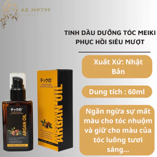 Tinh dầu duõng tóc Meiki tinh chất serum argan oil meiki kiểm soát tóc rối phục hồi hư tổn Nhật Bản