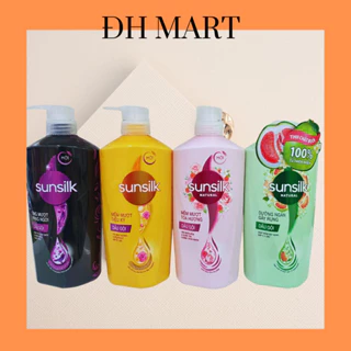 Dầu gội Sunsilk chai 650g làm sạch và mềm mượt tóc thành phần thiên nhiên giảm gãy rụng và tỏa hương suốt 48h