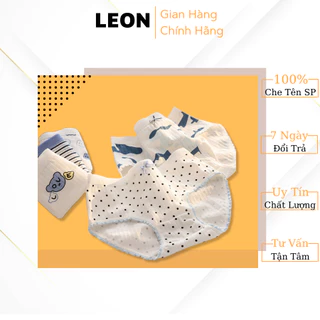 Quần Lót Nữ cao Cấp, Quần Lót Cotton Họa Tiết Dễ Thương Co Dãn 4 Chiều LEON Q11-Q18