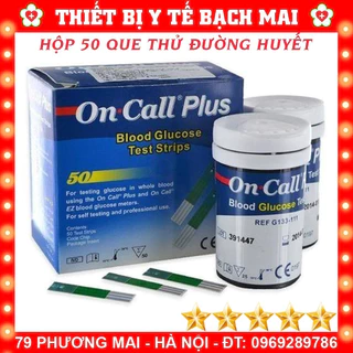 [HỘP 50] Que Thử Tiểu Đường On Call Plus Dùng Cho Máy Đo Đường Huyết OnCall Plus, OnCall EZ II