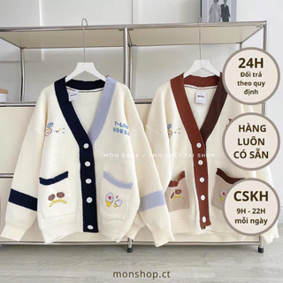 Cardigan len thêu gấu và thỏ 668899