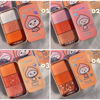 Phấn Mắt 3 Ô Bỏ Túi KISS BEAUTY Peach Color 87281