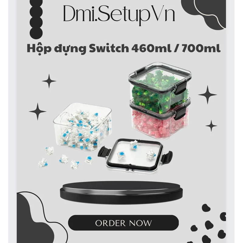 [SẴN / FREESHIP] HỘP ĐỰNG SWITCH 460ml / 700ml