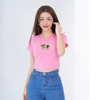 Áo croptop kiểu in hình MICKEY MOUSE - Áo croptop ôm body - Loza CR6224