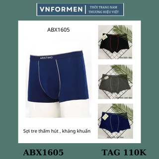 Quần BOXER nam ARISTINO quần sịp đùi nam sợi tre kháng khuẩn abx1605-