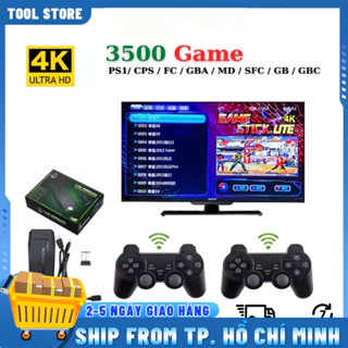 Game Stick 4k V2 Pro 2023, 64GB-10.000 trò + 50 game mới tải thêm, máy chơi game cầm tay không dây