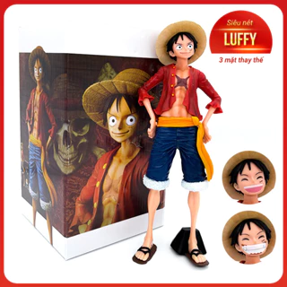 Mô hình Luffy siêu sắc nét cao 27cm có 3 mặt thay thế nét căng