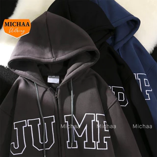 Áo Khoác Hoodie Nỉ JUMP Nam Nữ Ulzzang Unisex, Áo Khoác Form Rộng Thời Trang MICHAA AKN101