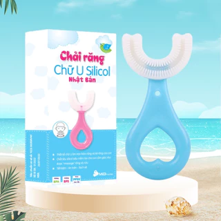 Bàn chải đánh răng chữ U thương hiệu Midkid cho bé từ 2 tuổi, chải xoay 180 độ, massage răng, chất liệu mềm mại, an toàn